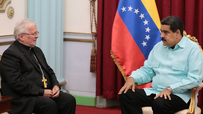 Nicolás Maduro se reunió con el nuncio apostólico