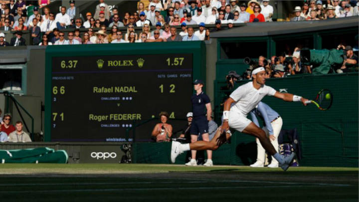 Nadal dio todo lo que pudo en este duelo de titanes.