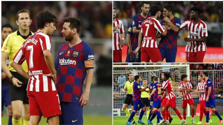 Imagenes que daran mucho de que hablar de la trifulca entre ambos equipos