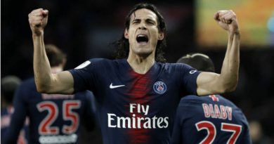 Edinson Cavani con el PSG