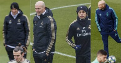 Zidane en practica con Mariano, Jovic y Bale