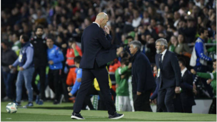 Zidane contrariado por los resultados obtenidos ante el Betis