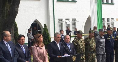 El presidente colombiano declara su indignacion ante los atentados