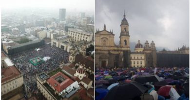 La marcha que convocaron los distintos sectores del país en la plaza Bolívar de Bogotá
