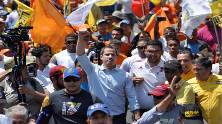 El líder opositor, Juan Guaidó